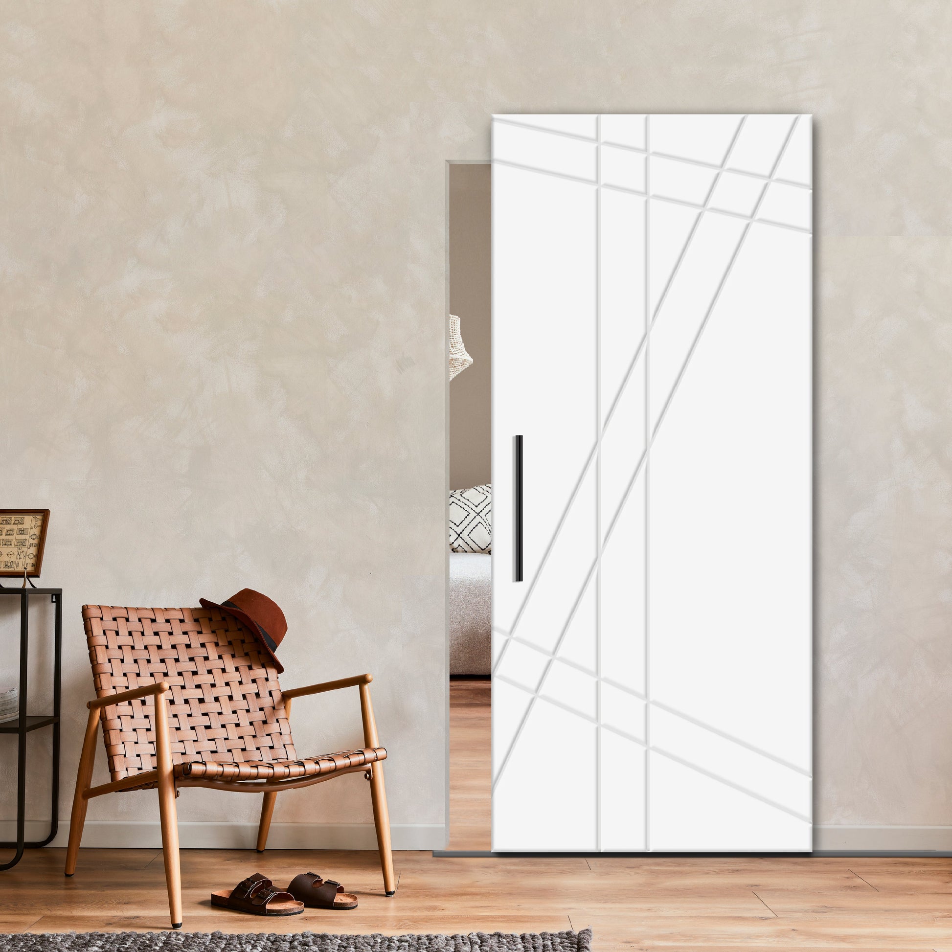 Flush Sliding Barn Door Hidden / Invisible Hardware FHID - 1020 - DoorDiscounter