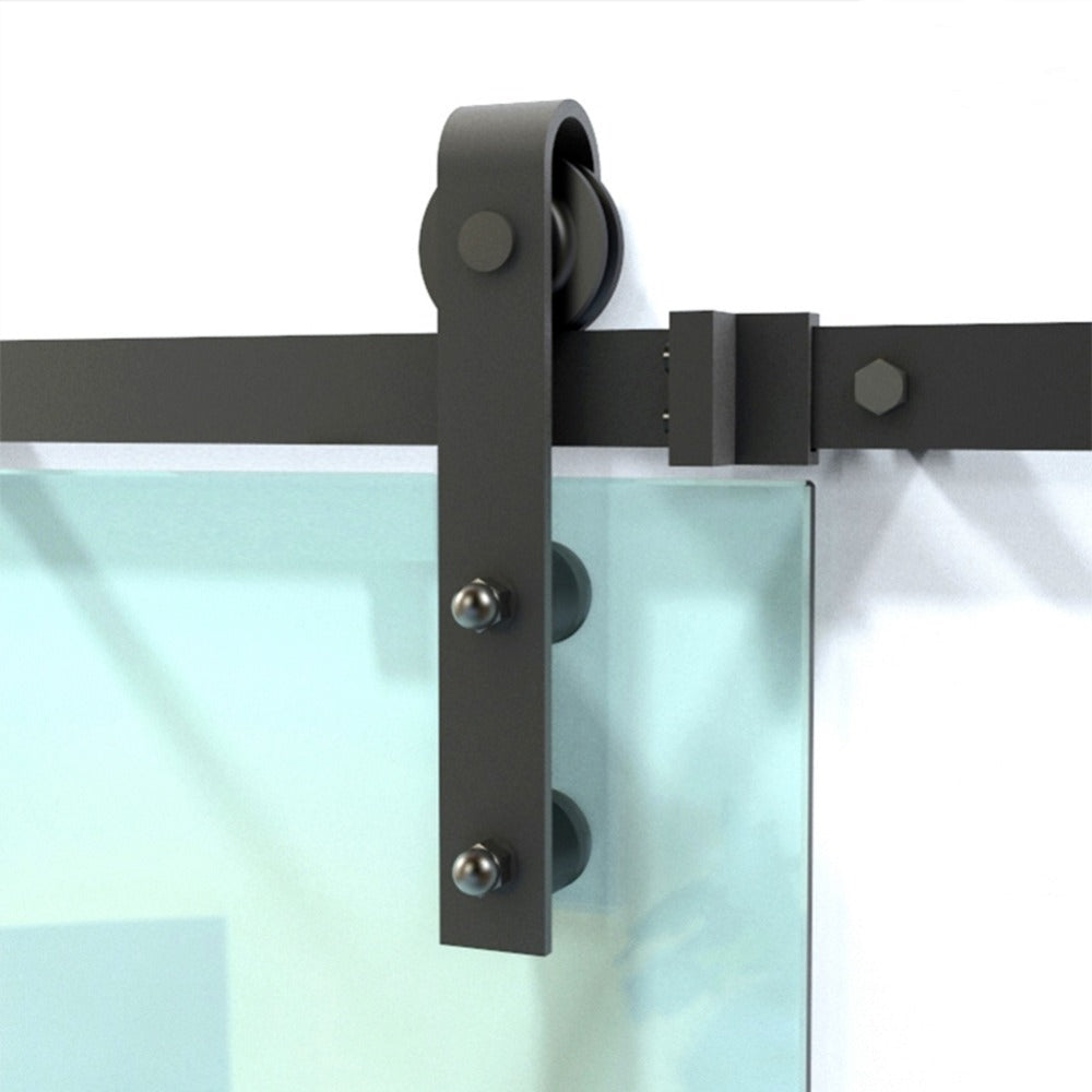32" x 84" Industrial Style Frameless Glass Door V1000 | Full-Private - 1477