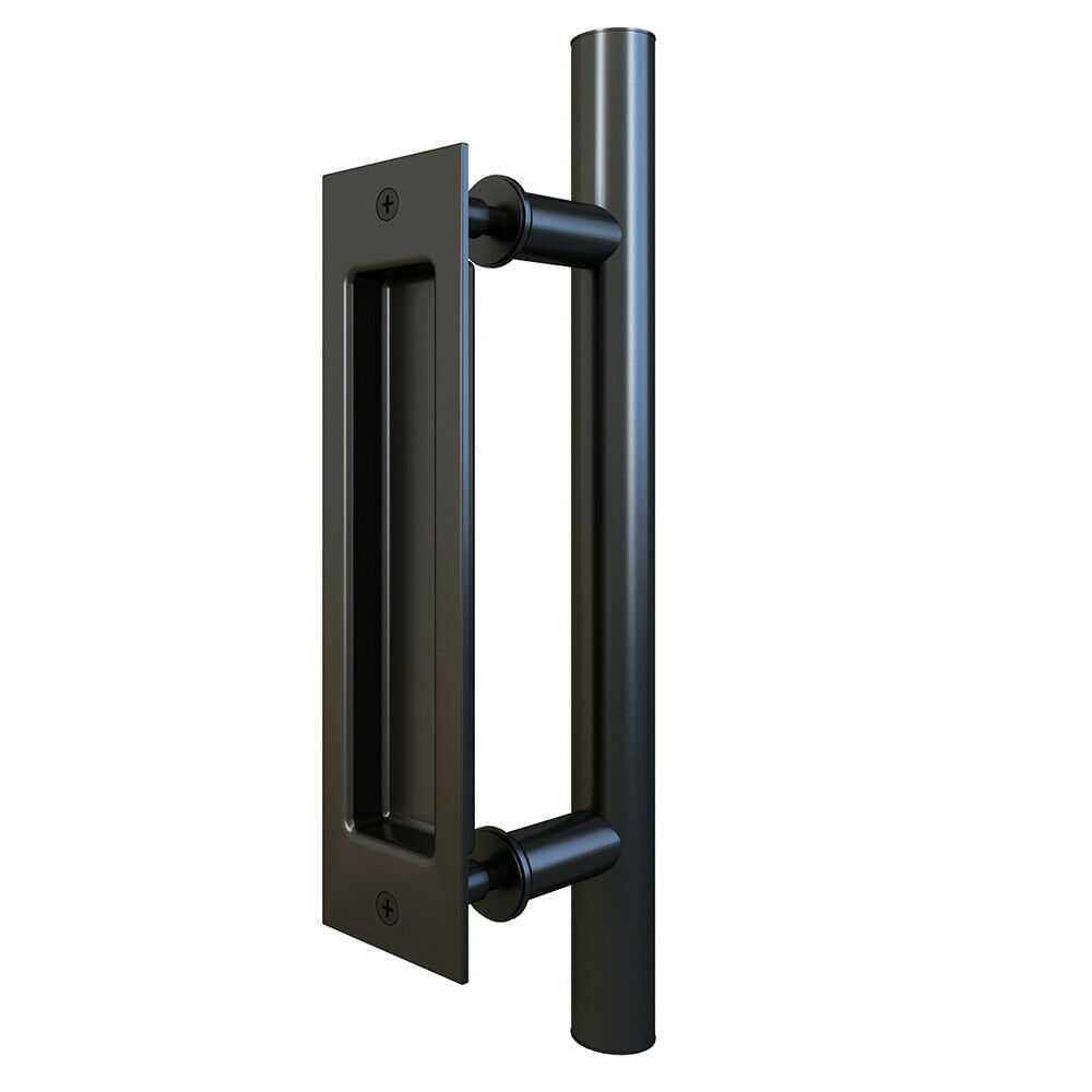 26" x 84" Complete Kit Mirror Sliding Barn Door with Frosted Design (Ready to Ship) - 1497 - DoorDiscounter