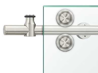 111" x 101" Double Sliding Glass Barn Door V2000 |Semi-Private - 1576 - DoorDiscounter